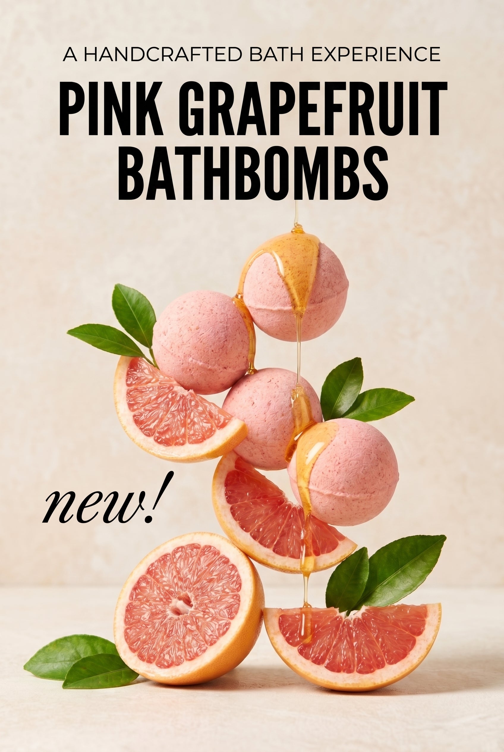 Pink Grapefruit Bathbombs