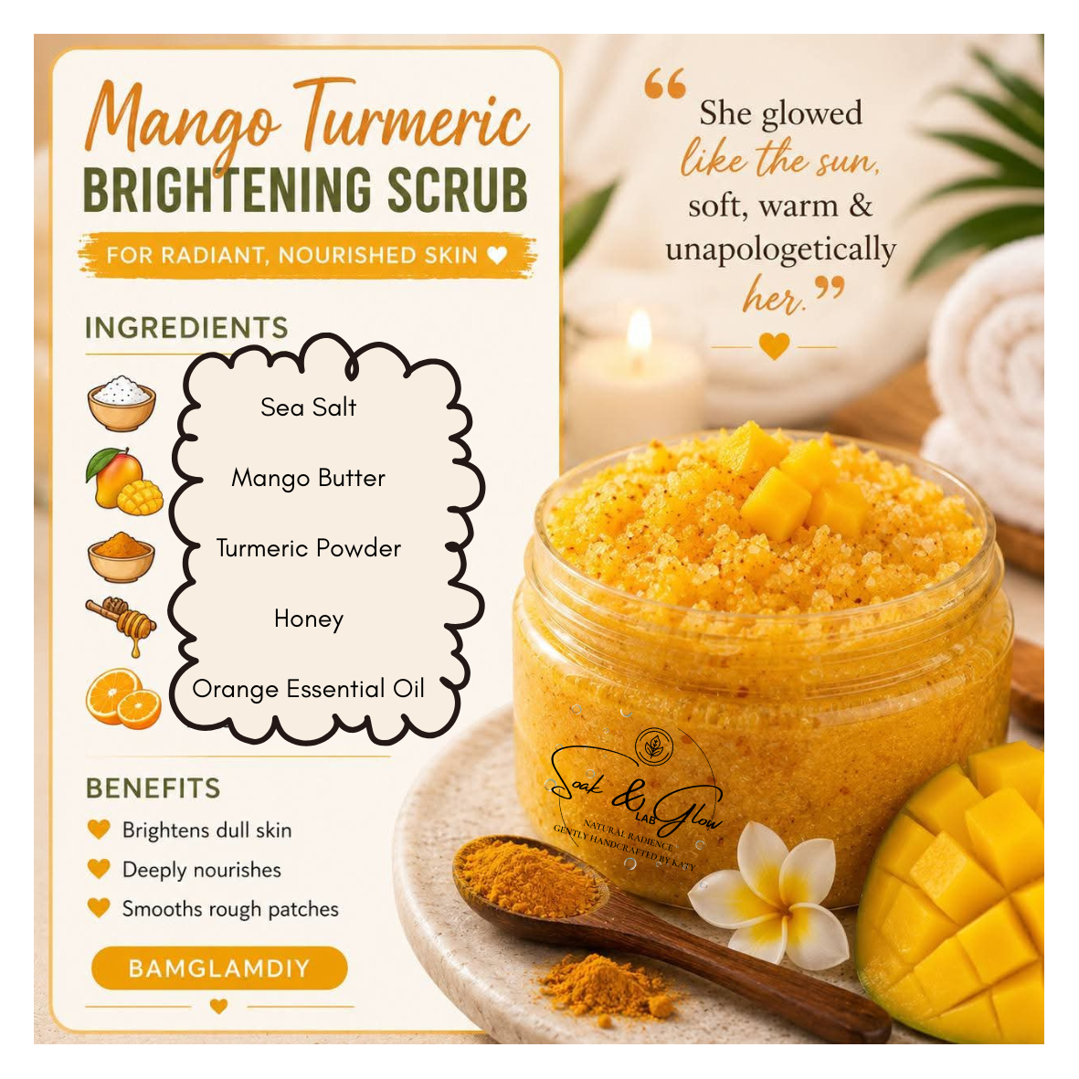 Mango Turmeric Brightening Scrub